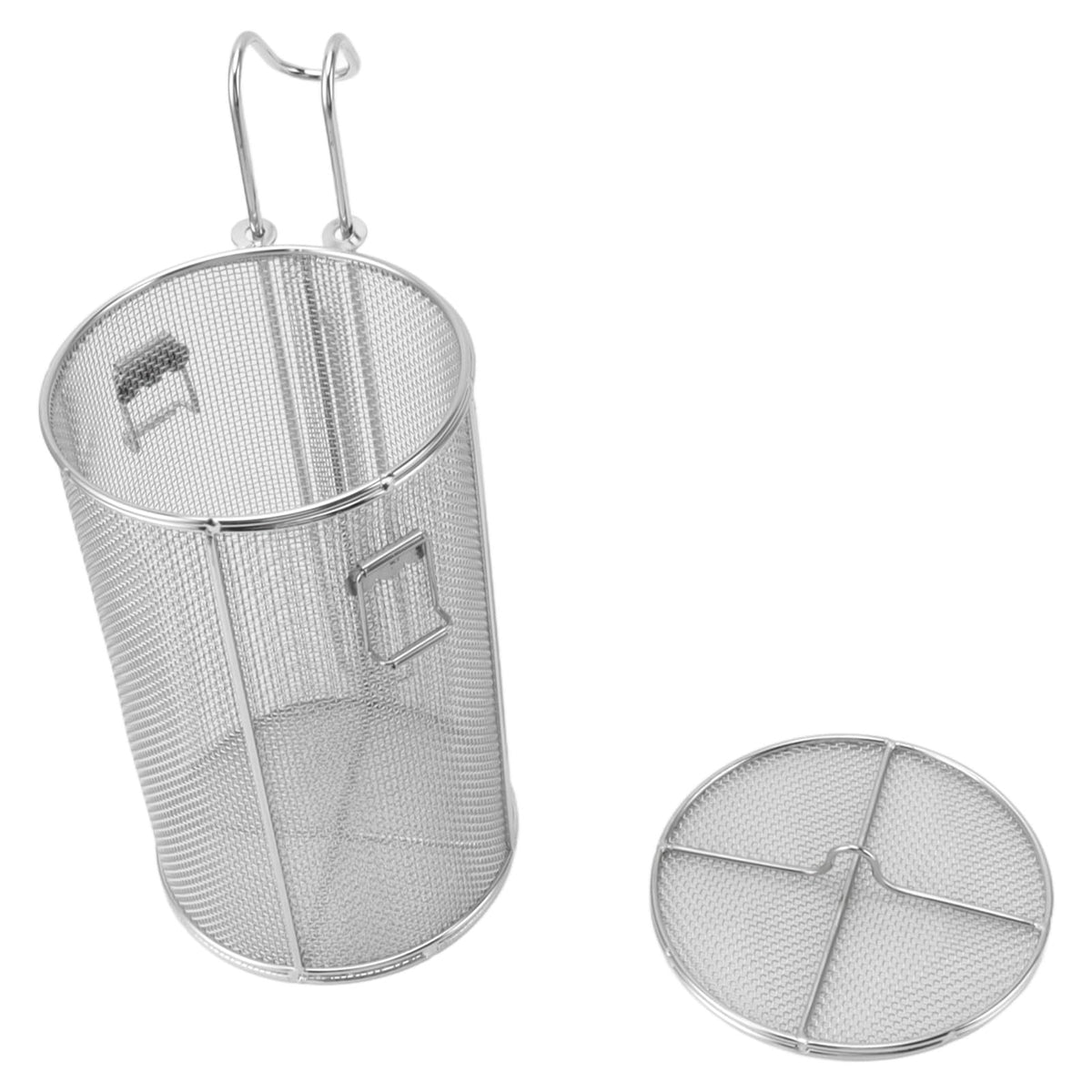 HAOHIZE Stainless Steel Seasoning Strainer, Soup Seasonings Seperation Basket Collapsible Telescopic Handle Soup Seasonings Seperation Basket for Cooking