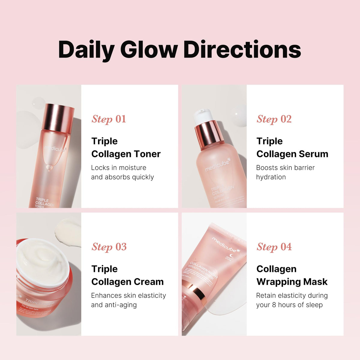 medicube Glass Skin Collagen Trial Kit - Mini Skincare Set