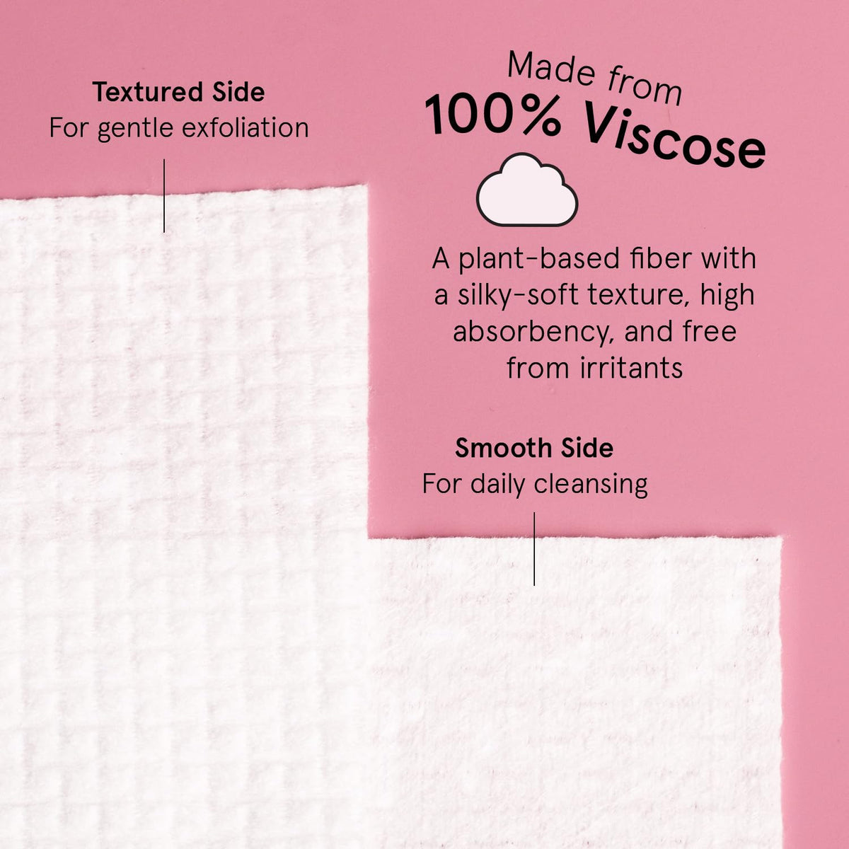 grace & stella Face Towels Disposable XL- Travel Essentials (60 Count)