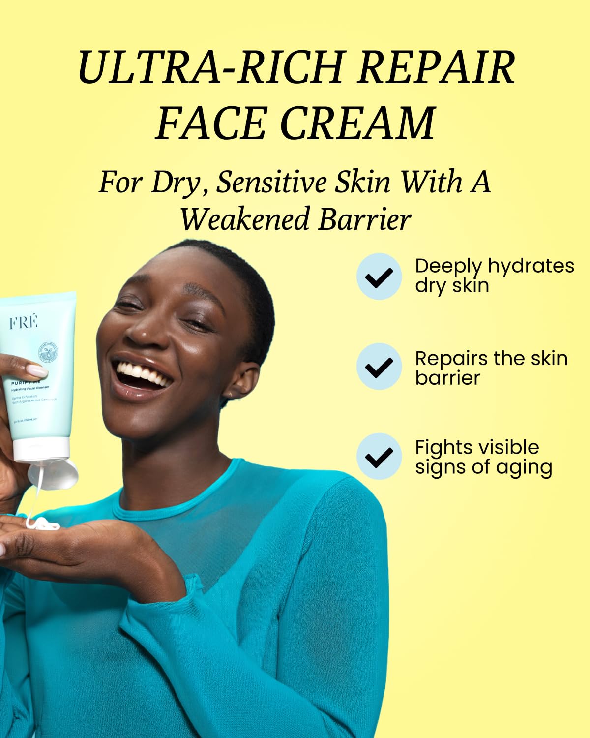 FRÉ PURIFY ME Hydrating Facial Cleanser | Creamy Face Wash | 5.07 fl oz