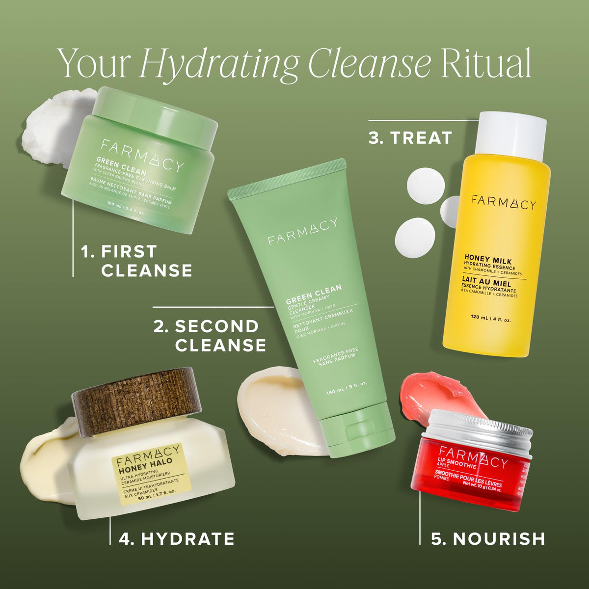 Farmacy Sensitive Skin Makeup Remover Cleansing Balm - Green Clean Waterproof Makeup Remover Balm + Oil Cleanser for Face - Melts Make Up + SPF - Hydrates + Softens Skin - Fragrance-Free (30ml)