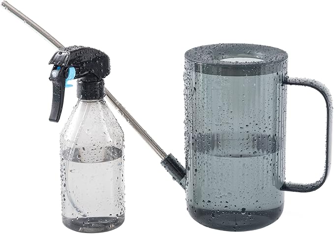 Indoor Plant Watering Can(34oz), Watering Can for Indoor Plants, Flowers, Succulents, with Plant Mister Spray Bottle(10oz)