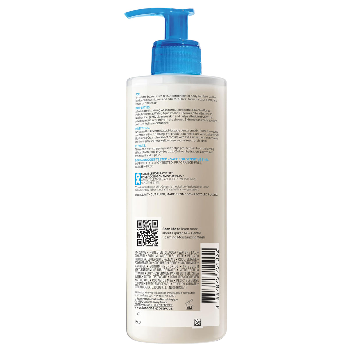 La Roche-Posay Lipikar AP+ Gentle Moisturizing Body Wash, 13.52oz