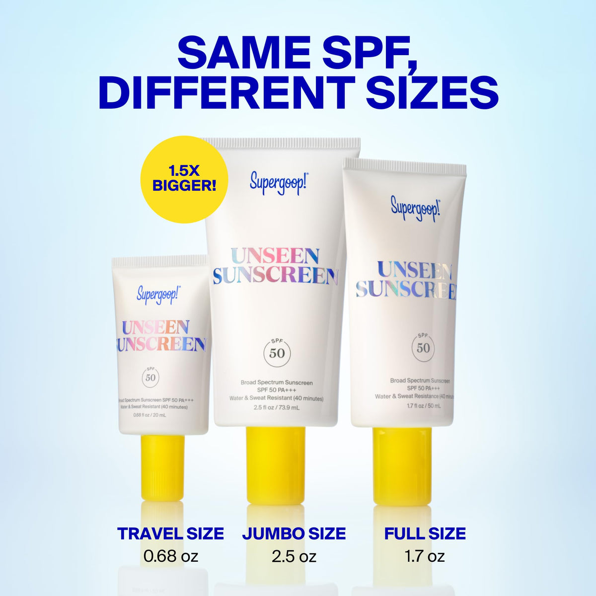 Supergoop! Unseen Sunscreen for Face, SPF 50 Clear & Invisible, 1.7oz