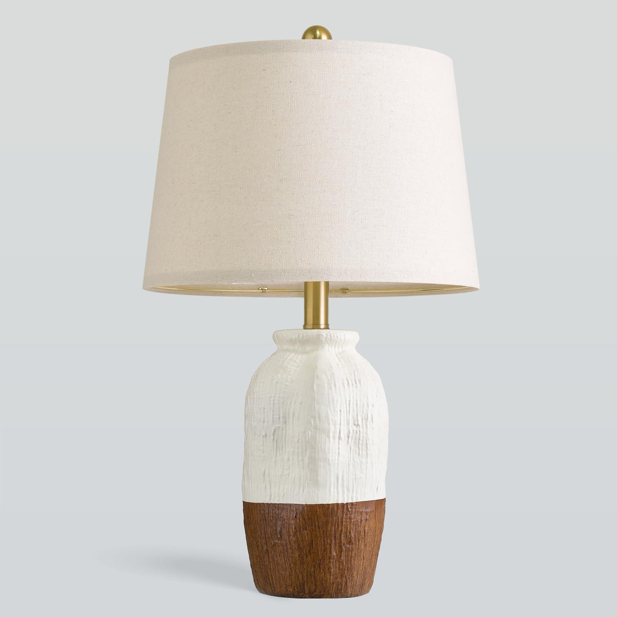 Vortether 22.5" White Ceramic Table Lamps for Bedroom, Boho Nightstand Lamp