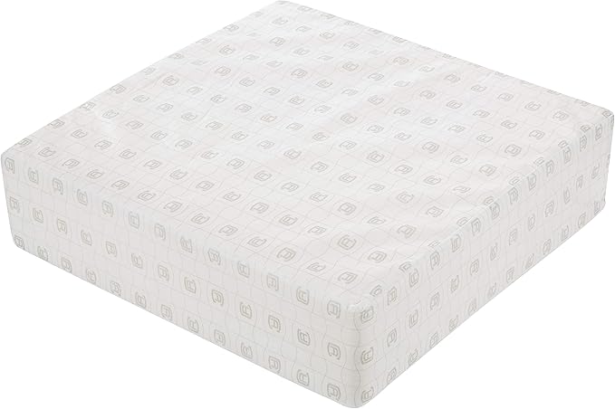 Classic Accessories Ravenna Water-Resistant 23 x 23 x 5 Inch Square Patio Seat Cushion Slip Cover & Foam, Dark Taupe, Lounge Chair Cushion