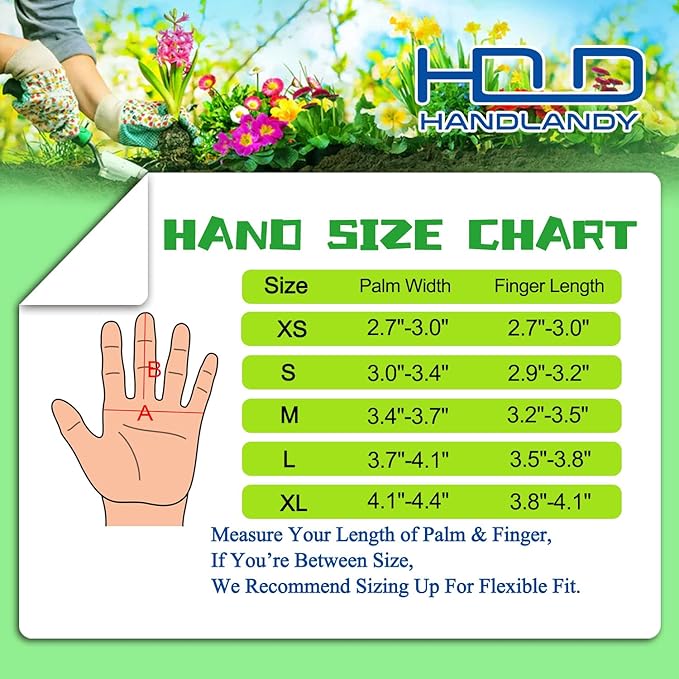 HANDLANDY Pruning Gloves Long for Men & Women, Pigskin Leather Rose Gardening Gloves- Breathable & Durability Gauntlet Gloves