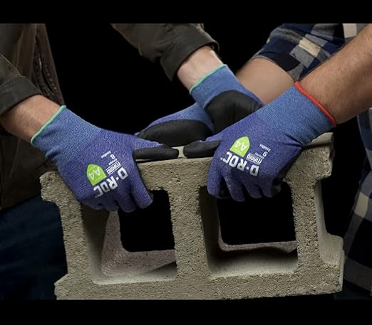 MAGID D-ROC ANSI A4 AeroDex Polyurethane Palm Coated Work Gloves, 1 Pair, Size 11/2XL, GPD482