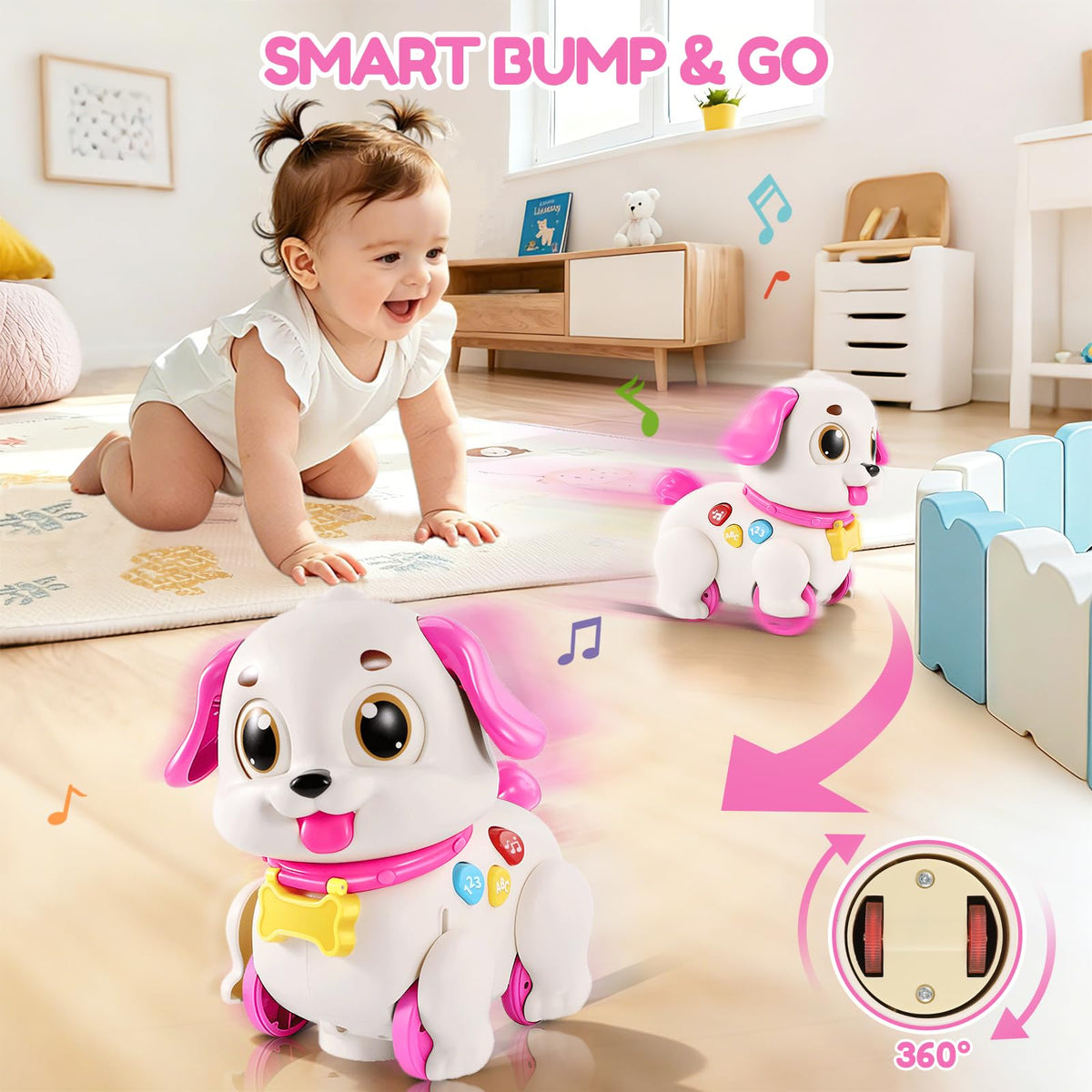 LUDILO Musical Puppy Toys for 1 Year Old Girl Gifts Baby Toys 6-12-18 Month