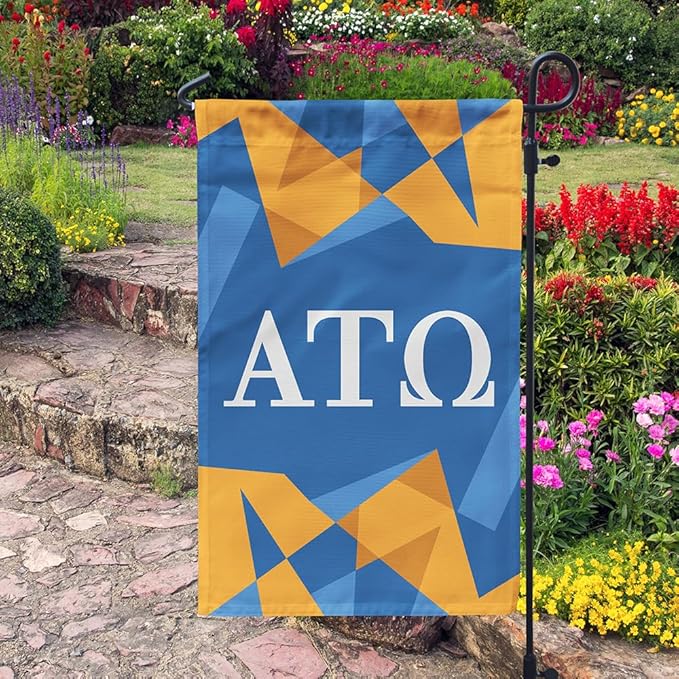 Alpha Tau Omega Licensed Flag Garden 12x19 inches Flag Banner Yard Decor Outdoor Decoration (Alpha Tau Omega #7)