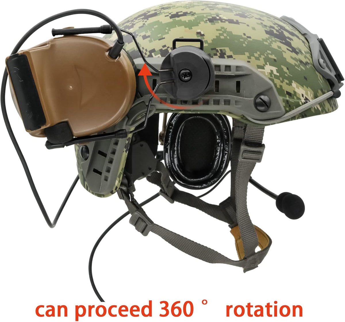 COMTA 2 Helmet-Type Tactical Headset with U94 PTT 2pin，Noise Canceling Headphones，for Airsoft Hunting Shooting