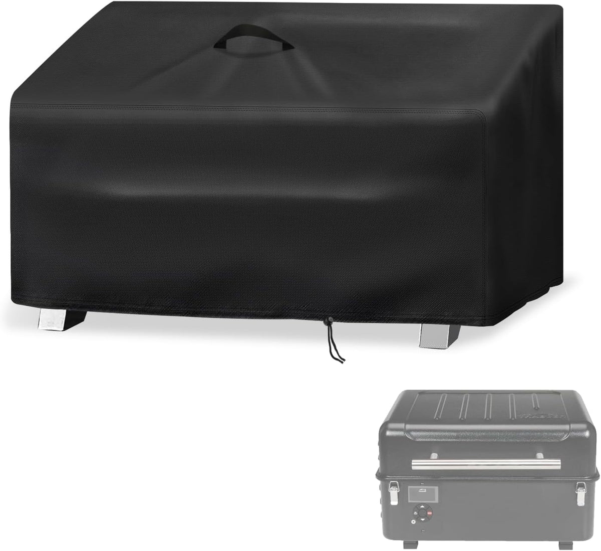 Grill Cover for Traeger TFT18KLD Ranger, Waterproof Dustproof Tabletop Grill Smoker Cover- 20x21x13 in, Black