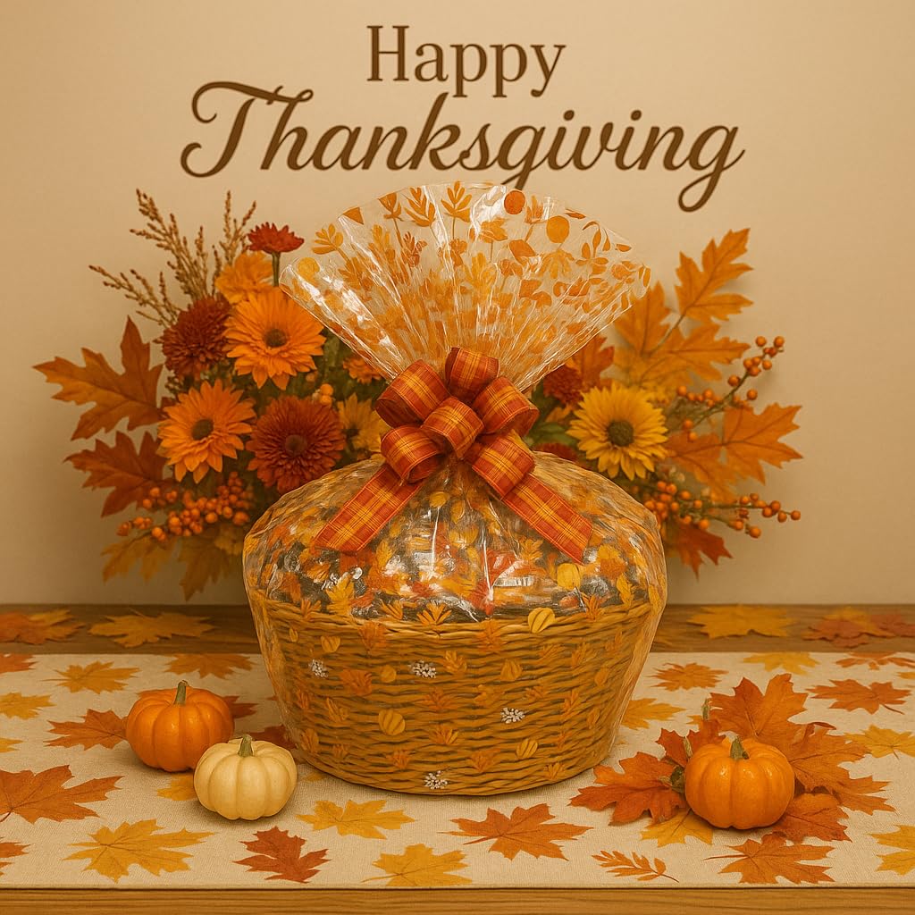 Thanksgiving Gift Basket Hand Crafted with Chocolates, Cookies, Snacks & Candy. Perfect for Hostess, Family, Employee or Client Gift (Executive