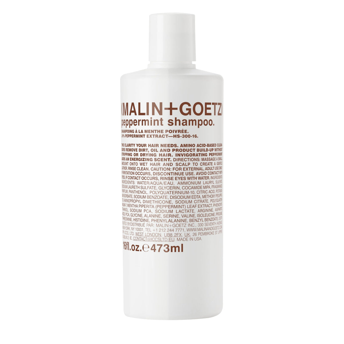 MALIN+GOETZ Peppermint Shampoo, A Clarifying Daily Cleanser, 16 fl oz