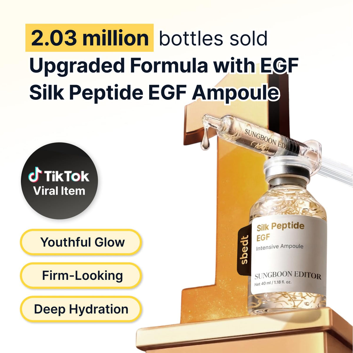 SUNGBOON EDITOR Intensive Deep Collagen Silk Peptide EGF Ampoule,1.35fl.oz