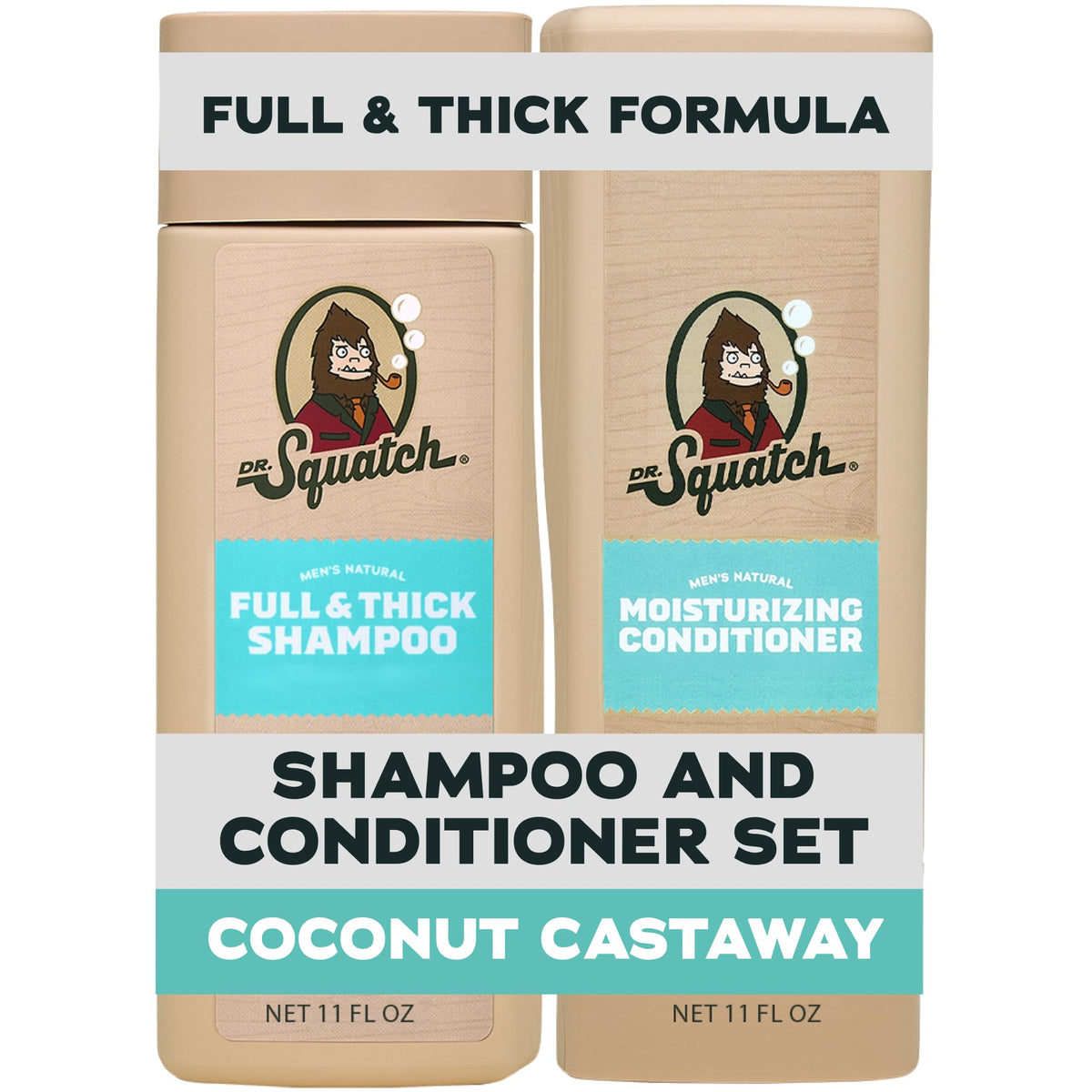 Dr. Squatch Men's Natural Shampoo and Conditioner Set (11 fl oz, 2-Pack)