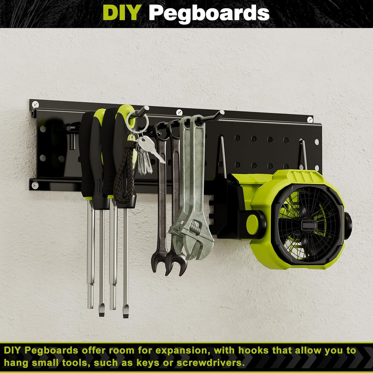 Garage Tool Organizer Wall Mount 49.5inch with 9 Hooks Ski Rack for Garden Shovel Holder Garage Wall Organizer Wall Mount Tool Holder for Rack Shovel Shed(Black)