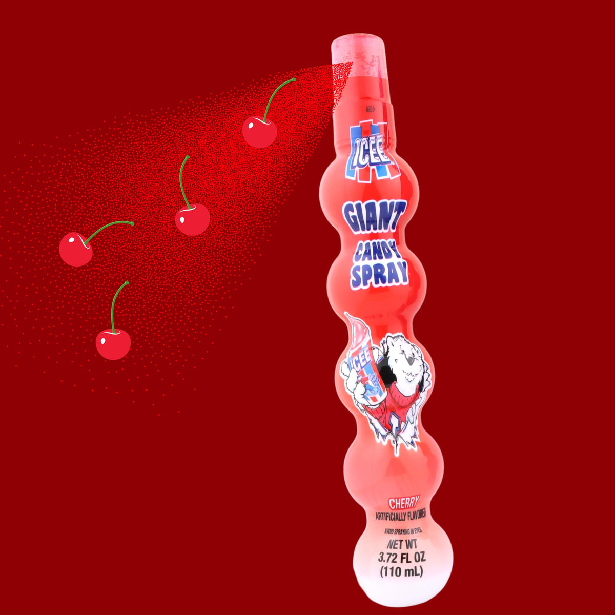 ICEE Spray Candy, Sweet and Sour Liquid Candies, Birthday Party Favor Treats, 3.72 Fl Ounces (Pack of 2) (Cherry)