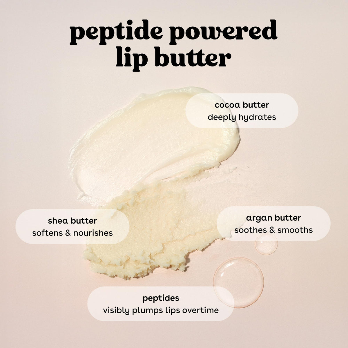 eos Vanilla Cashmere Plumping Peptides & Shea Butter Lip Butter, 0.35 fl oz