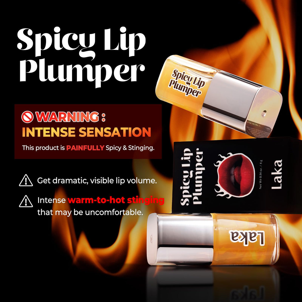 Laka Spicy Lip Plumper - Maximum Strength (#01 Pineapple) 0.14 fl.oz