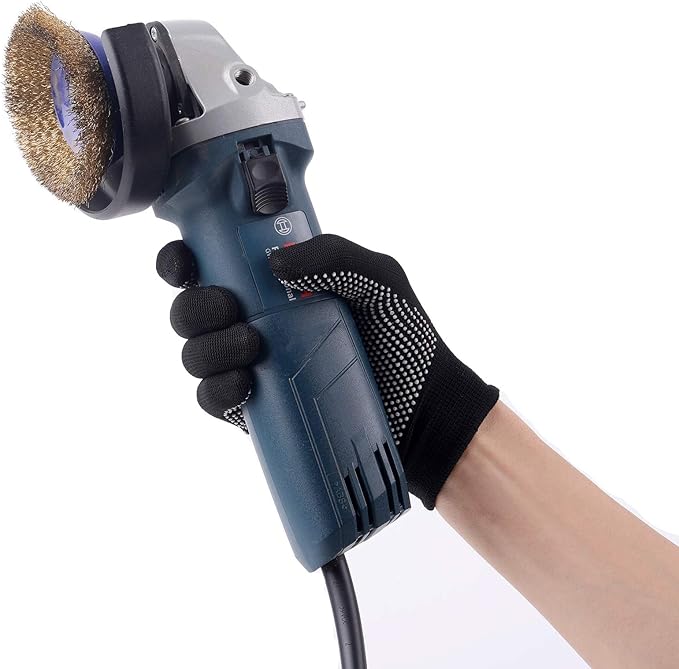 24Pcs Work Gloves Anti-slip Knitted Stretchy Cloth Glove Thin Moist Glove Liners