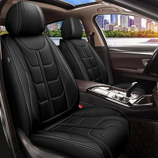 TTX LIGHTING Car Seat Covers fit for Nissan Altima 2009-2026 Full Set: Premium Leather Automotive Seat Cover with Airbag Compatible Waterproof (5 Seats, Black)