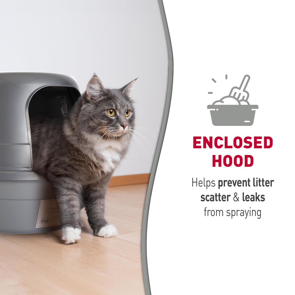 Nature's Miracle Hooded Flip Top Cat Litter Box with Charcoal Filter