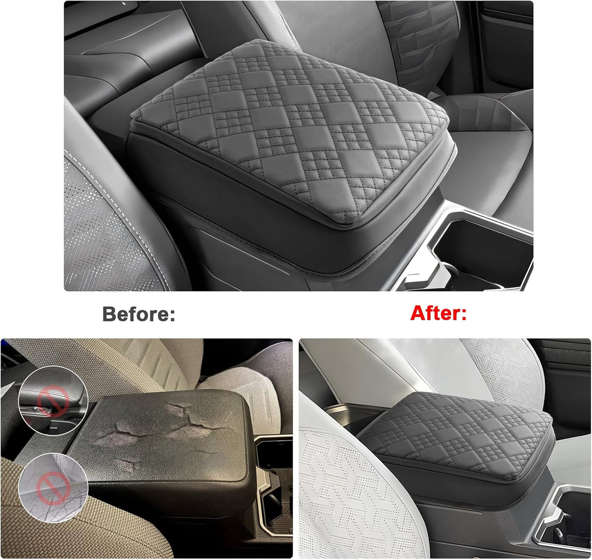 SXCY for 2025 2026 Toyota 4Runner Armrest Cover Pad for 2025 2026 Toyota 4Runner Accessories 2025 4Runner Center Console Cover 2026 4Runner Middle Console Cover w/Soft Cotton Cushion (Added-Pad)