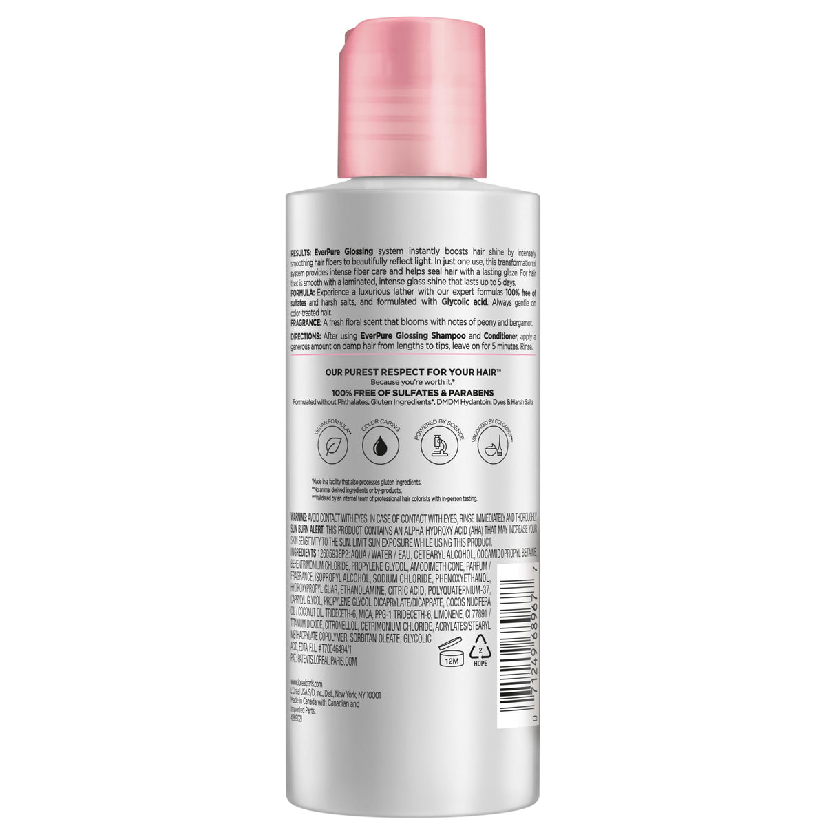 L'Oreal Paris Sulfate Free Glossing Lamination Hair Mask, 5.1 Fl Oz