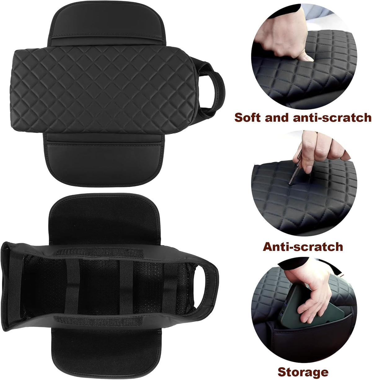 Center Console Armrest Cover for 2011-2020 Dodge Journey Cushion Pad Armrest Box Cover Protector Dodge Journey Interior Accessories (Journey11-20 pad)