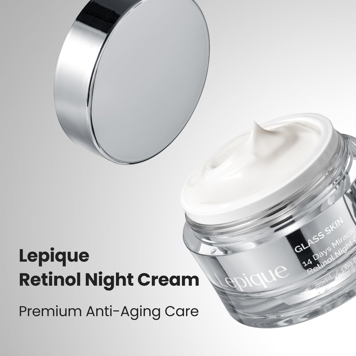 Lepique Retinol Night Cream - No.1 Korean Premium Repair Cream, 1.69 Fl Oz
