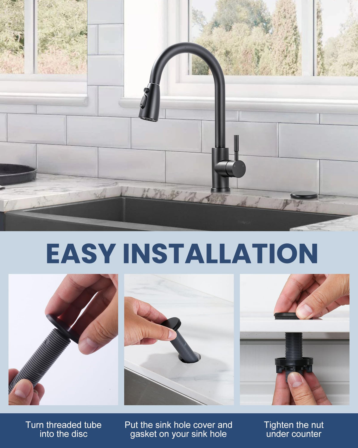 ARCORA Sink Hole Cover, for Ktichen Faucet and Soap Dispenser