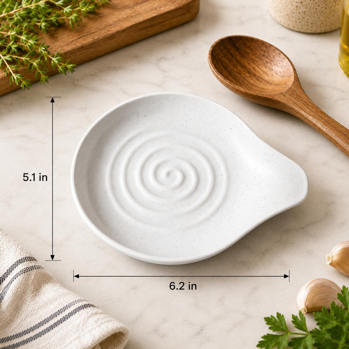 MANSWIN Spoon Rest for Stove Top, Ceramic Spoon Holder for Kitchen Counter