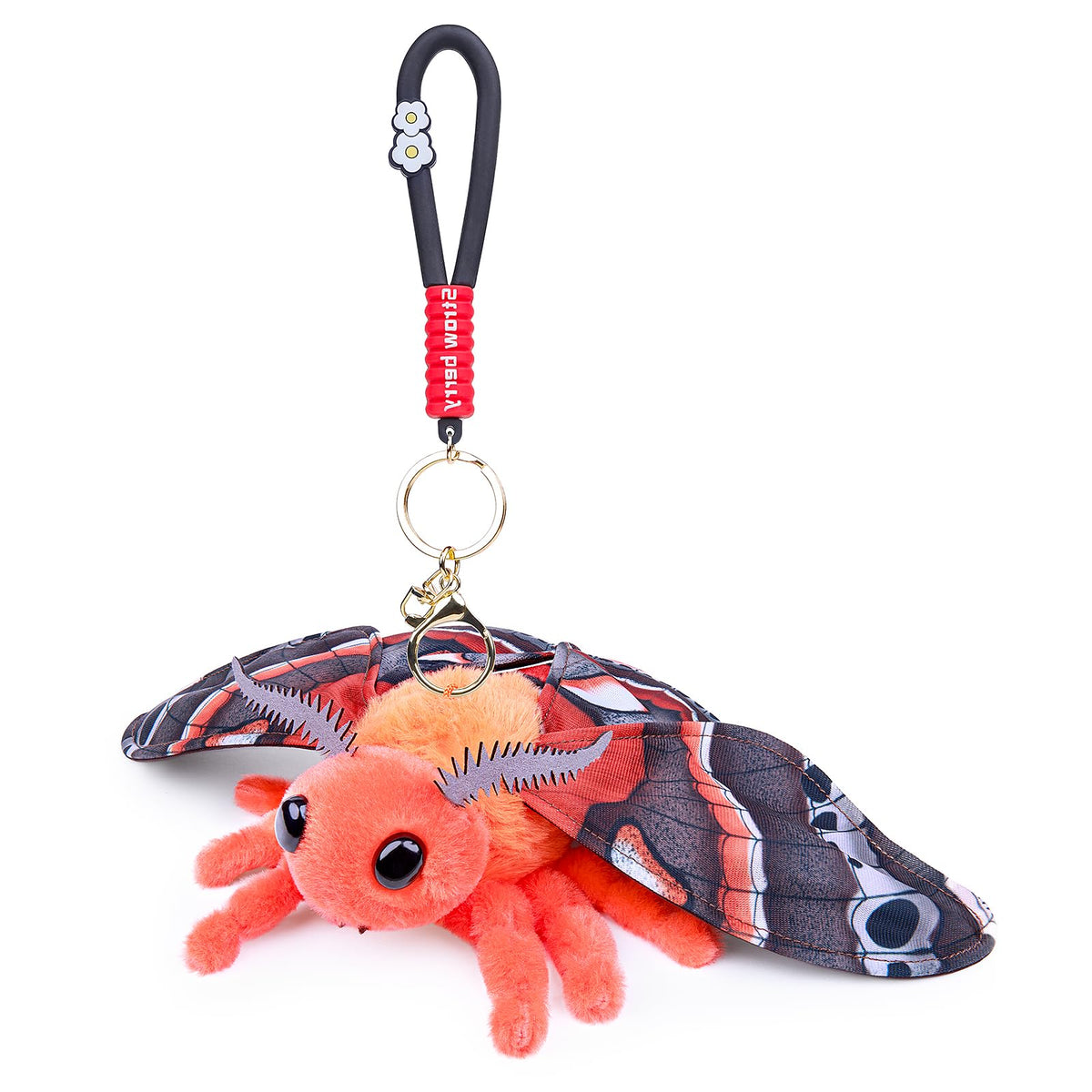 Frankiezhou Home Little Cecropia Moth Plush Toy - Realistic Cecropia Moths Stuffed Animal Keychain Toys, Cute Plushie Figure as Gift for Your Friends