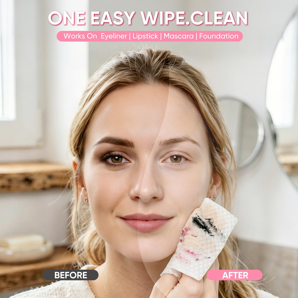 Makeup Remover Wipes 300 Count, Individually Wrapped & Hypoallergenic