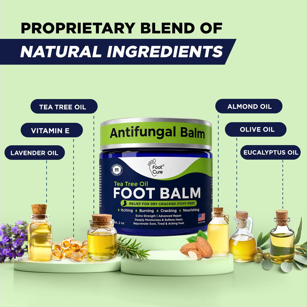 Antifungal Cream for Athletes Foot, Jock Itch, Ringworm, Dry Cracked Heel