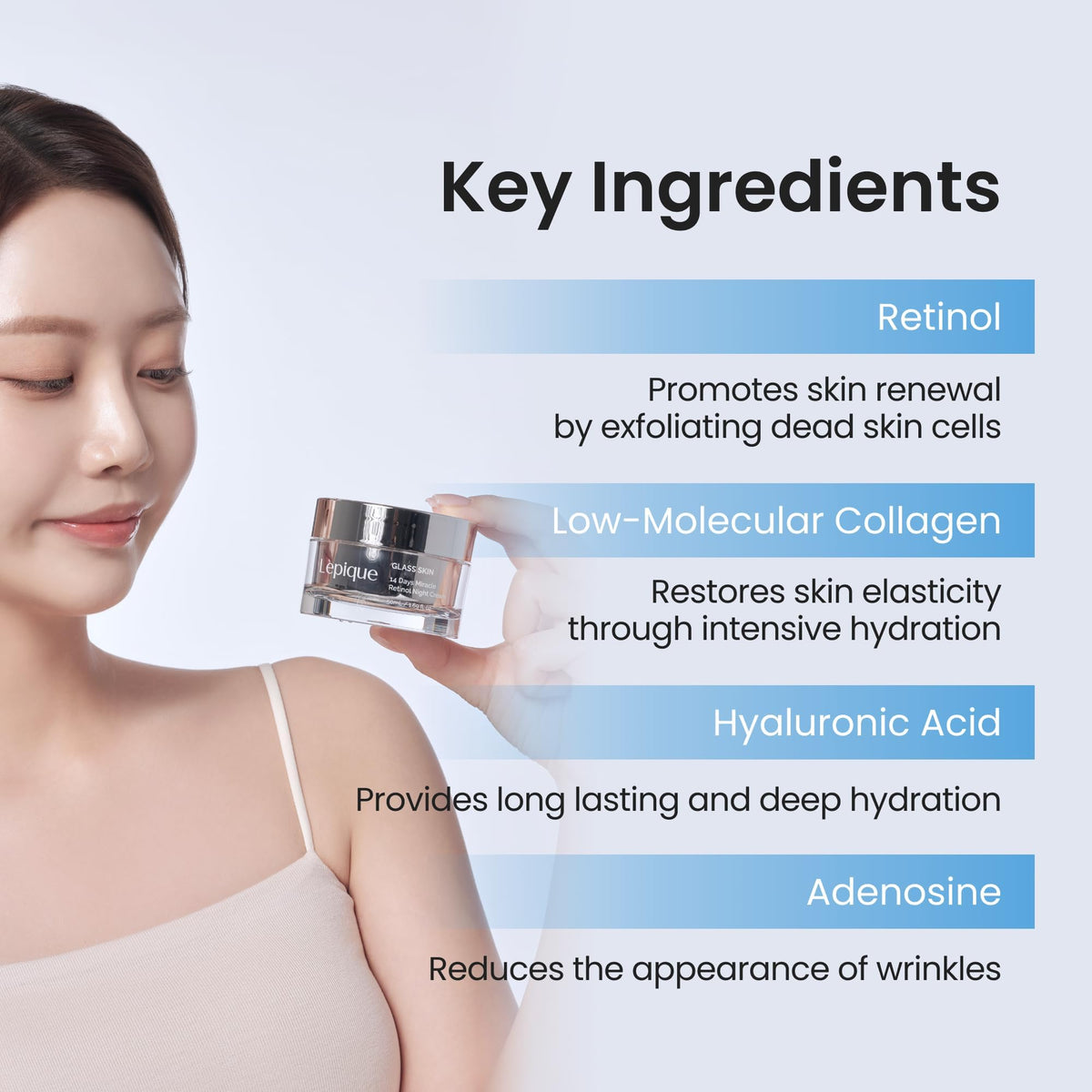 Lepique Retinol Night Cream - No.1 Korean Premium Repair Cream, 1.69 Fl Oz