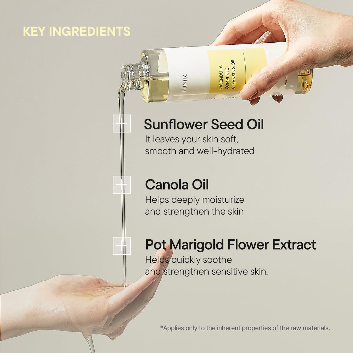 IUNIK Calendula Complete Cleansing Oil - Makeup Remover 6.7 fl oz