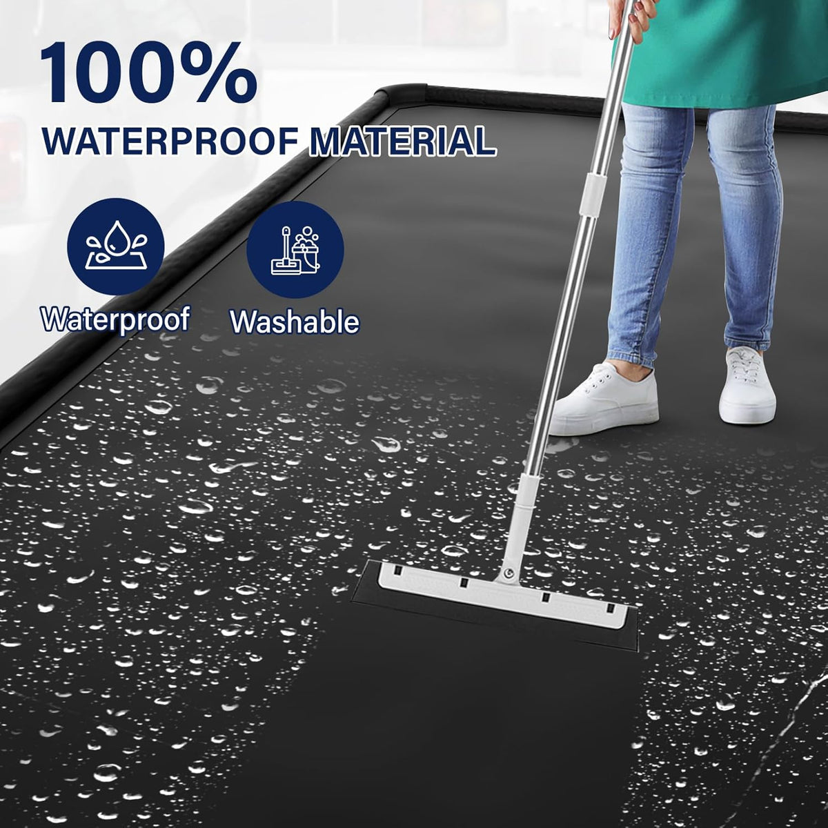 Garage Car Mat, Non-Slip Garage Floor Mat, Heavy Duty Waterproof Containment Mat for Snow Ice Water and Mud (8'6" x 20')