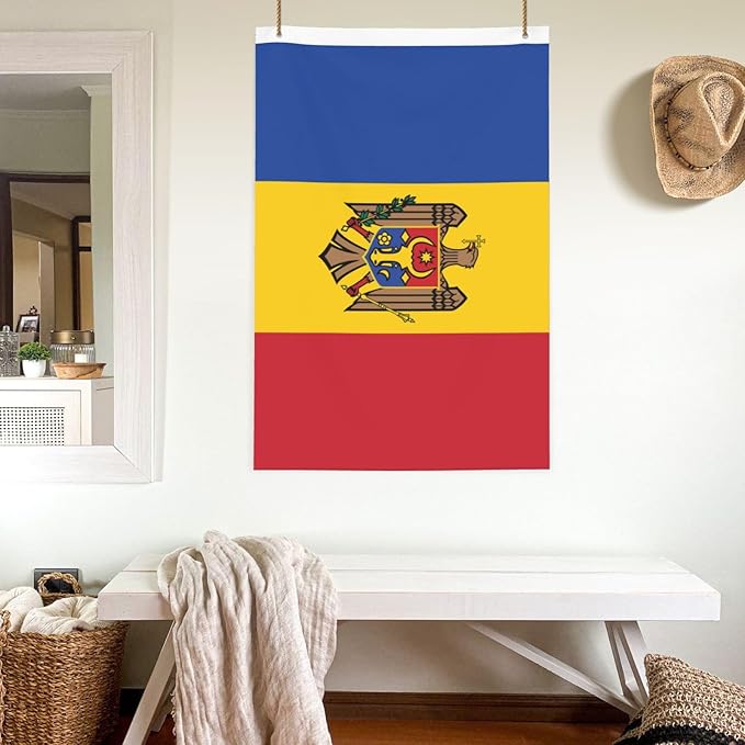 Moldova Moldavian Flag Garden Yard House 2x3 ft Flags Double Sided Print Banner Indoor Outdoor Party Home Decorations for Boat Dorm House Balcony