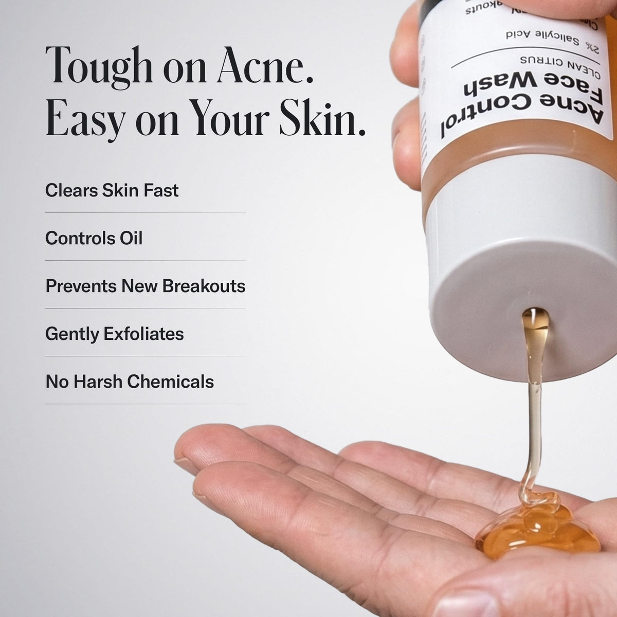 Geologie Acne Control Face Wash and Anti-Pimple Pack Bundle, Salicylic Acid, Spot Treatment, Hydrocolloid Pimple Patches, BPO-Free, 2-Piece Set