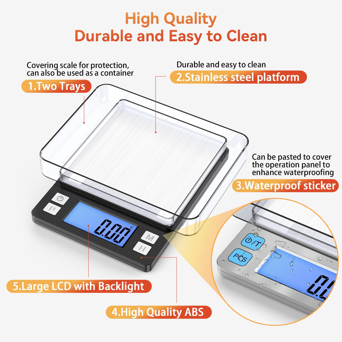 BOMATA 0.01g Small Digital Gram Scale, Upgraded 1kg Jewelry Scale