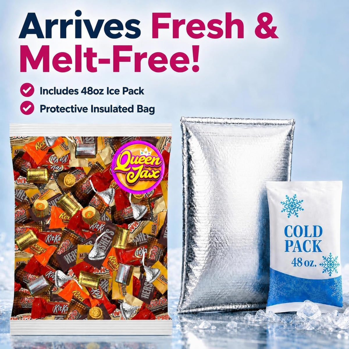 Assorted Chocolate Candy Variety Pack - 10 Lb Bulk Candy Chocolate Mix - Individually Wrapped Chocolate Sweets - Variety - July 4th - Cold Pack
