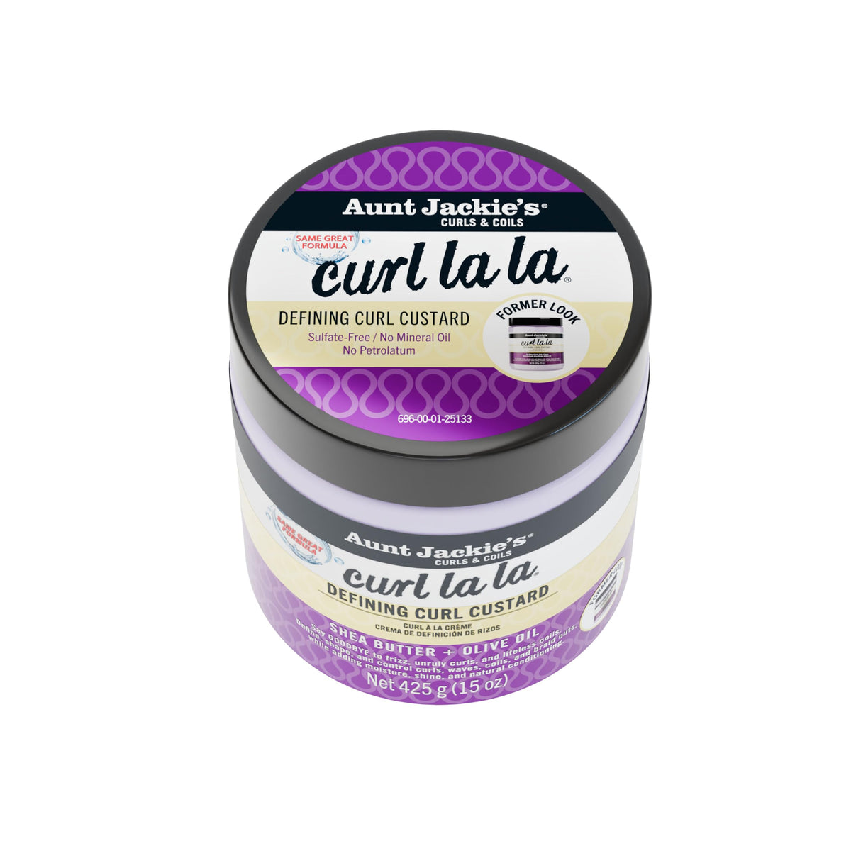 Aunt Jackie's Curl La La, Lightweight Curl Defining Custard, Enriched with Shea Butter & Olive Oil, Basic, 15 Ounce