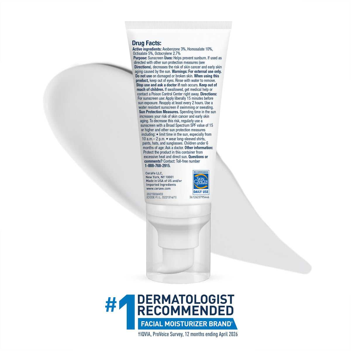 CeraVe Ultra-Light Moisturizing Lotion SPF 30, Sunscreen for Face, 1.7oz
