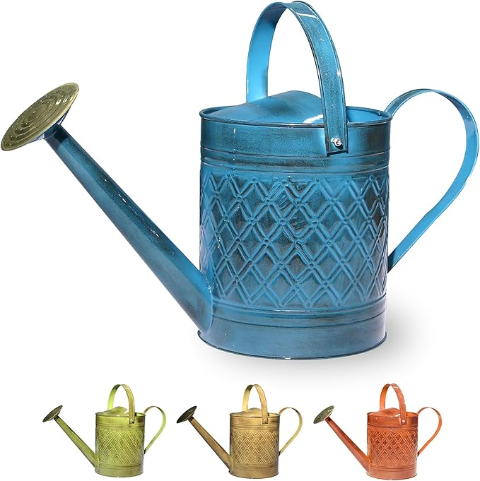 Robert Allen Home & Garden MPT01503 Robert Allen MPT011503 Wexley Metal, 2 Gallon, Mountain Waves 5 Gallon Watering can, 2 gal