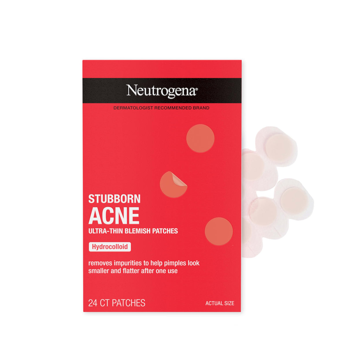Neutrogena Stubborn Acne Patches, Ultra-Thin Pimple Patches, 24 Ct