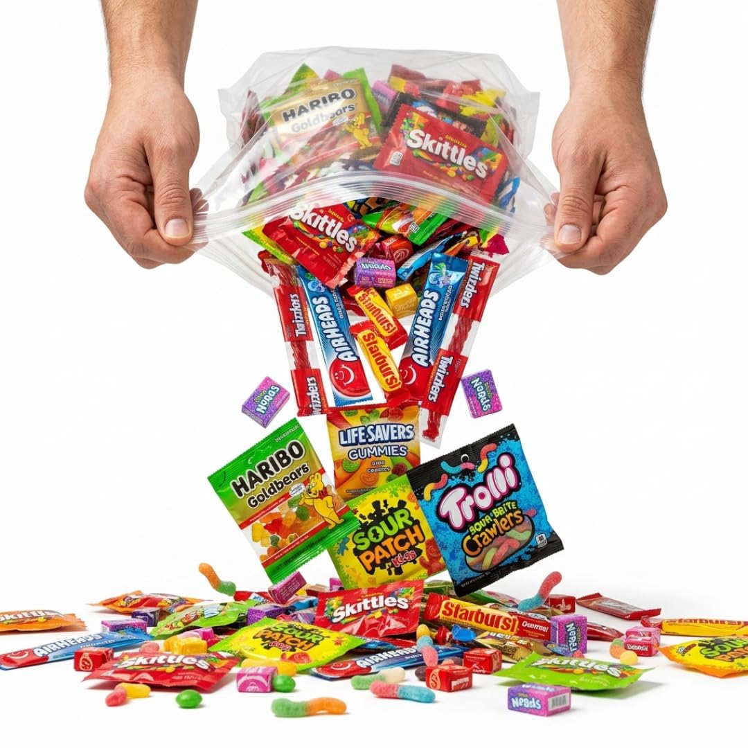 Assorted Candy Variety Pack - Individually Wrapped Bulk Candy Assortment - Gummies, Sour Candy, Chewy Candy & More - Perfect for Parties, Summer