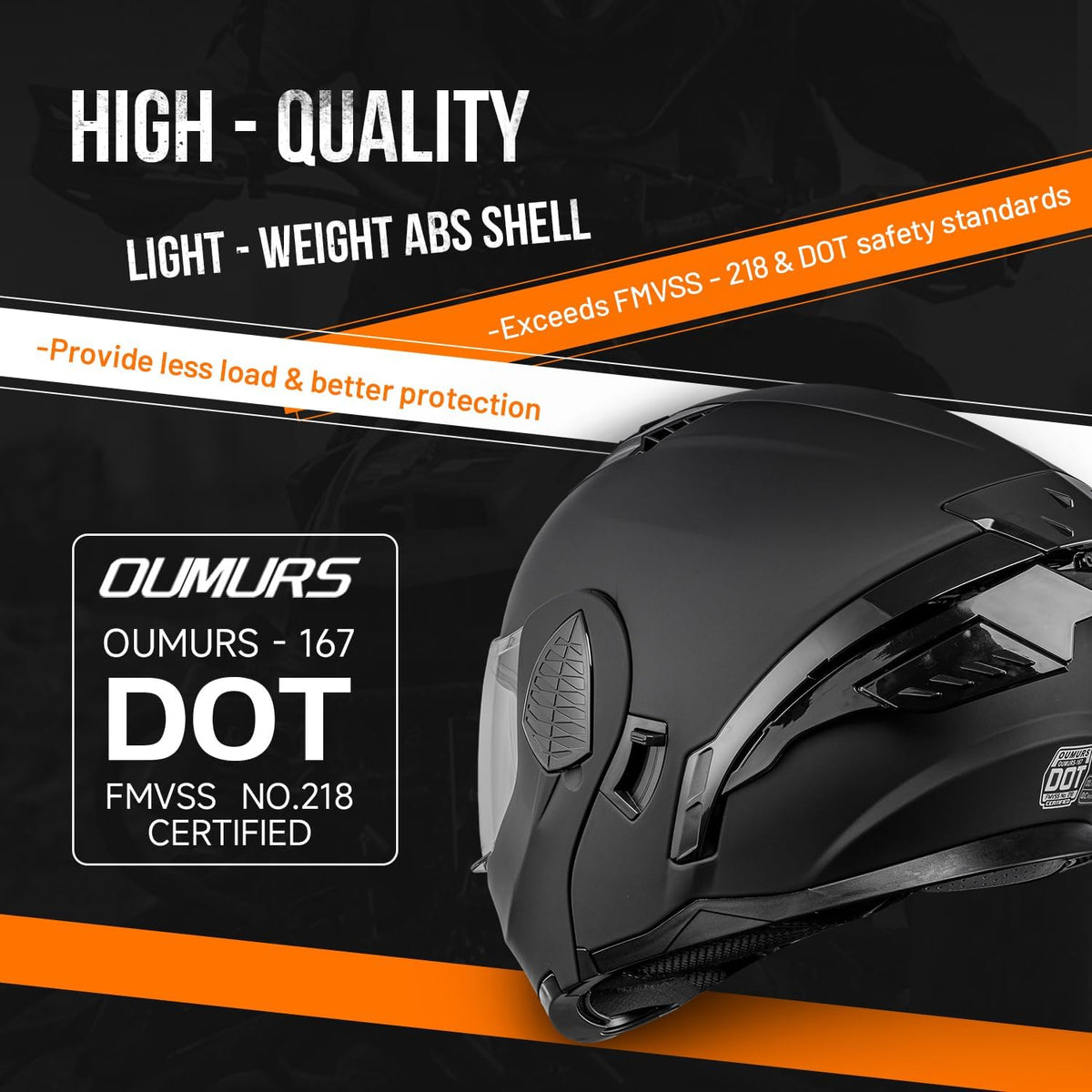 Modular Motorcycle Helmets Full Face Flip up Street Bike Motorcycle Helmet for Unisex Adult Model-167