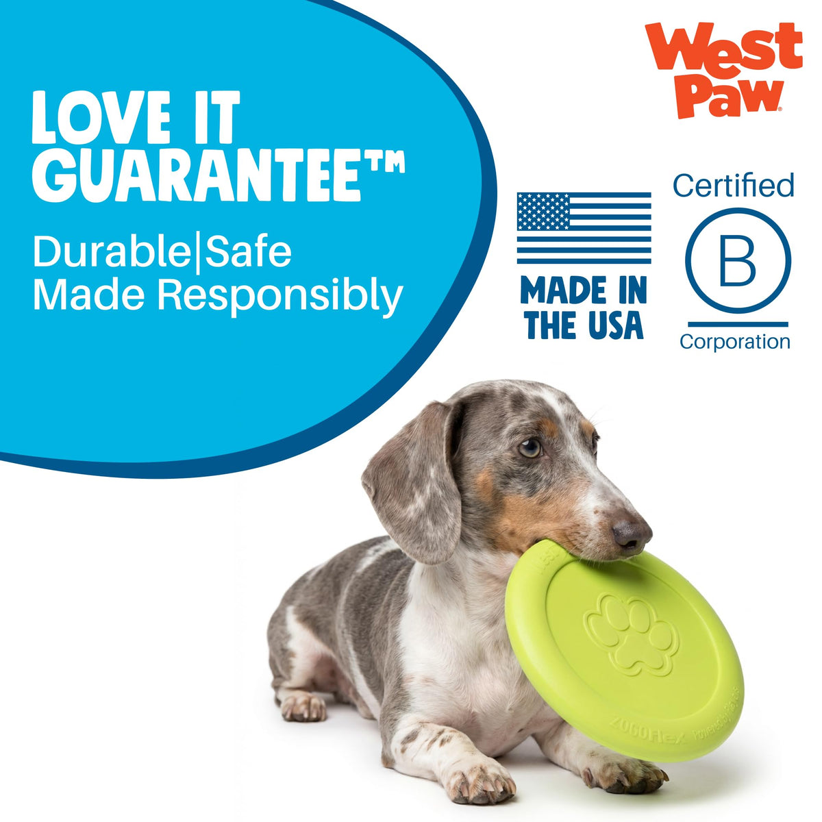 WEST PAW Zisc High-Flying Disc Dog Toy, Large - Tangerine